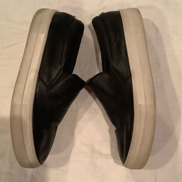 Steve Madden Gills sneaker preloved GUC black leather size 9.5 women’s slip on - Picture 8 of 12